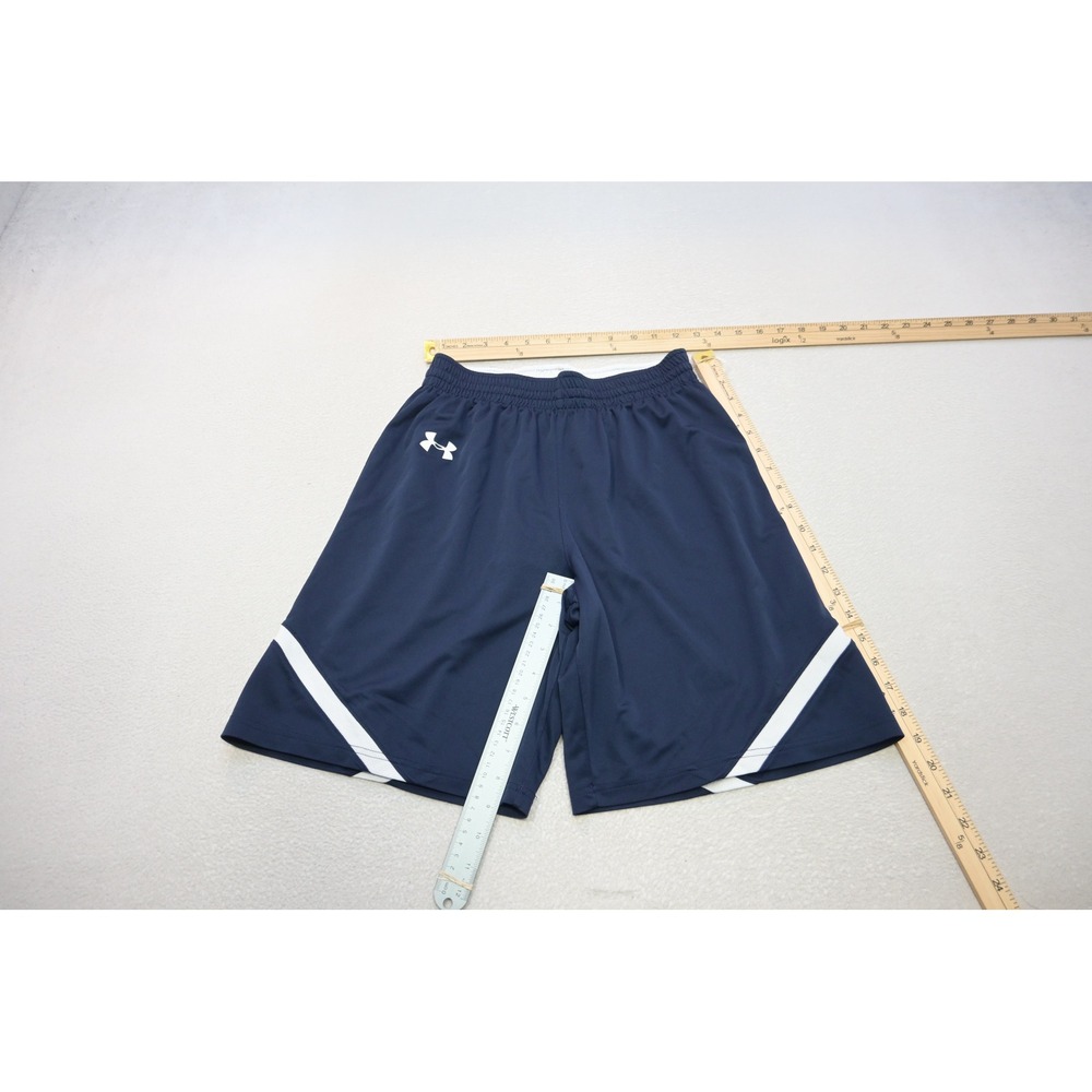 Under Armour Basketball Shorts Mens Medium Navy White Reversible Athletic EUC